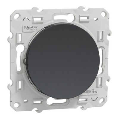 Schneider Odace - Bouton Poussoir - Anthracite - Réf : S540206