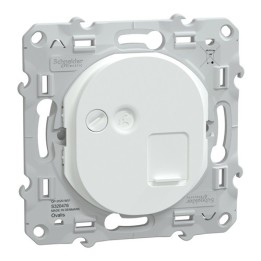 Schneider - Ovalis - prise RJ45 - cat.6 STP - réseaux VDI - grade 3 - Blanc - Réf : S320476