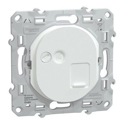 Schneider - Ovalis - prise RJ45 - cat.6 STP - réseaux VDI - grade 3 - Blanc - Réf : S320476