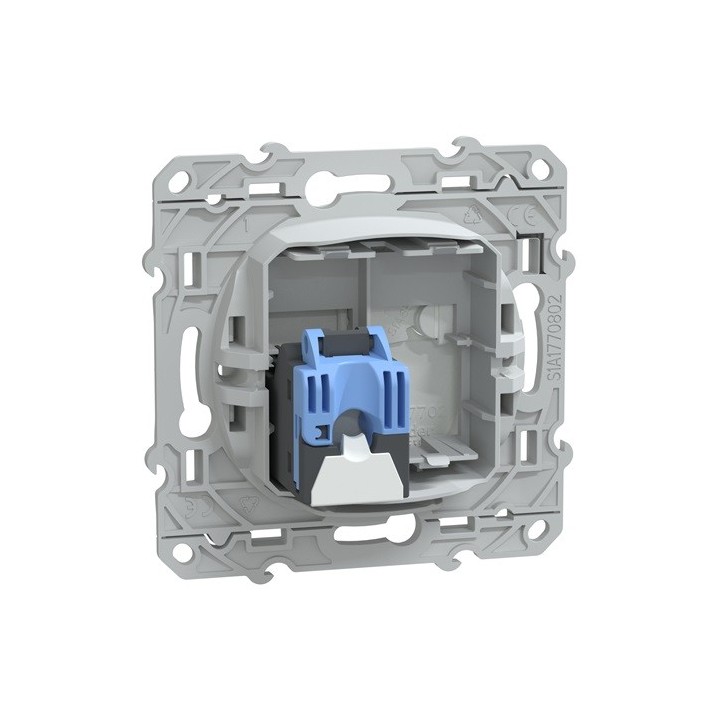 Schneider - Ovalis - prise RJ45 - cat.6 STP - réseaux VDI - grade 3 - Blanc - Réf : S320476