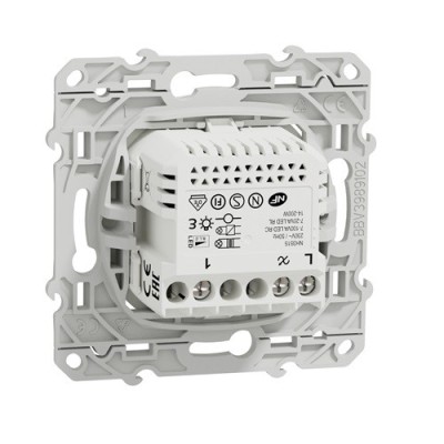 Schneider - Wiser - Variateur poussoir connecté blanc - Réf : S520522W