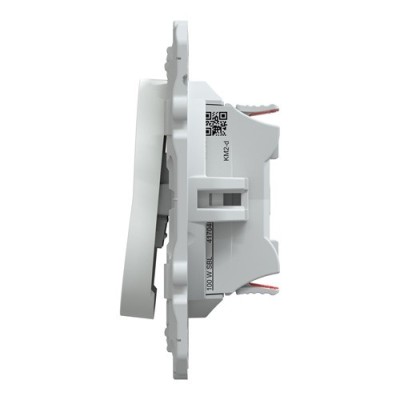Schneider - Ovalis - double va et vient - 10AX - Blanc - Réf : S320214