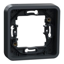 Schneider Mureva Styl - Cadre 1 poste encastré IP55 gris - Réf : MUR34107