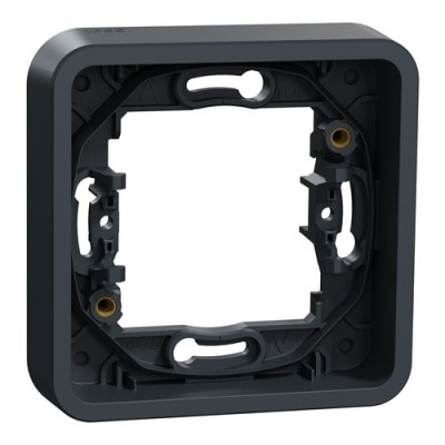 Schneider Mureva Styl - Cadre 1 poste encastré IP55 gris - Réf : MUR34107