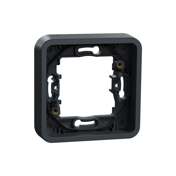 Schneider Mureva Styl - Cadre 1 poste encastré IP55 gris - Réf : MUR34107