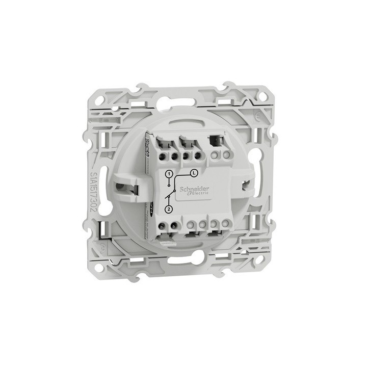 Schneider Odace - Interrupteur Va et Vient Lumineux ou témoin - Blanc - Réf : S520263