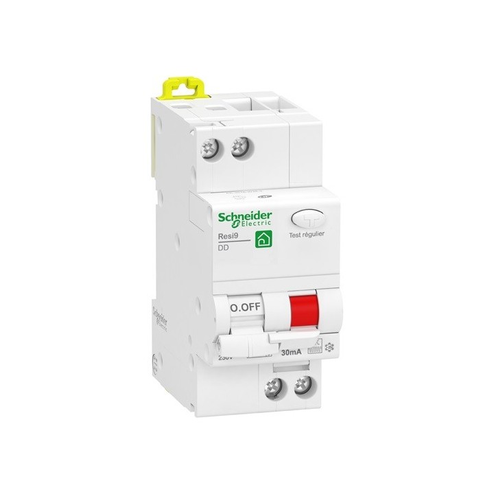 Schneider - Resi9 XP - disjoncteur différentiel - 1P+N - 16A - 30mA - courbe C - type Fsi - Réf : R9PDCF16