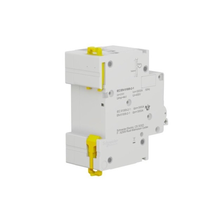 Schneider - Resi9 XP - disjoncteur différentiel - 1P+N - 16A - 30mA - courbe C - type Fsi - Réf : R9PDCF16
