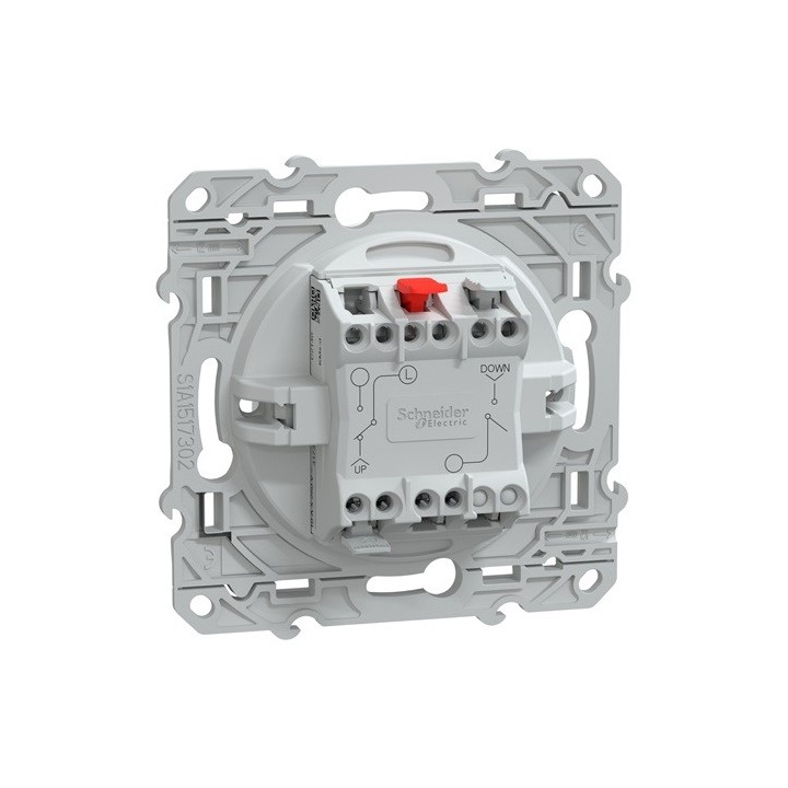 Schneider - Ovalis - interrupteur 2 boutons pour volet roulant- 6AX -Blanc - Réf : S320208