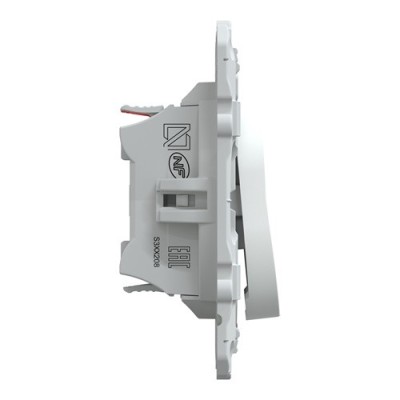 Schneider - Ovalis - interrupteur 2 boutons pour volet roulant- 6AX -Blanc - Réf : S320208