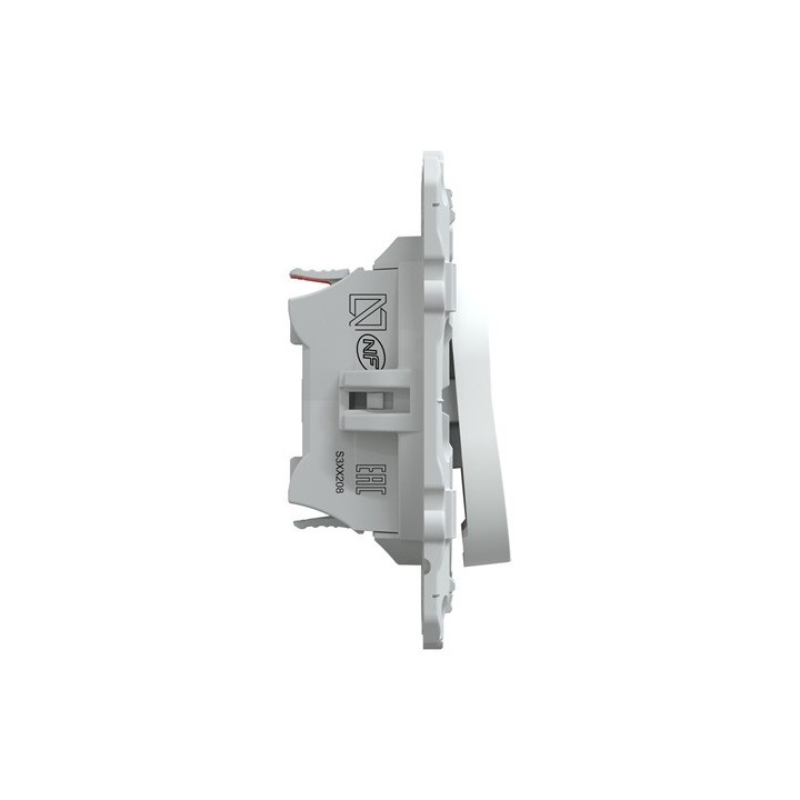Schneider - Ovalis - interrupteur 2 boutons pour volet roulant- 6AX -Blanc - Réf : S320208