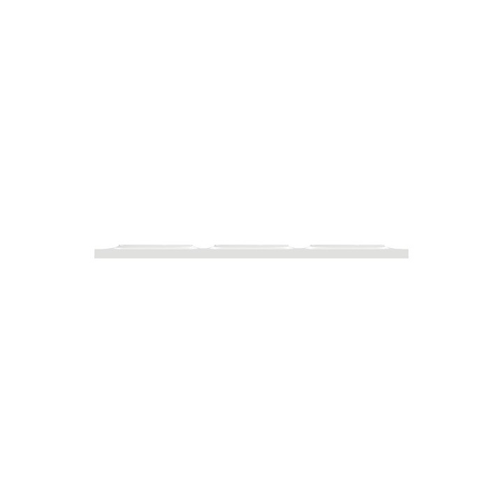 Schneider - Odace Styl - plaque - blanc - 3 postes horizontaux ou verticaux entraxe 71mm - Réf : S520706