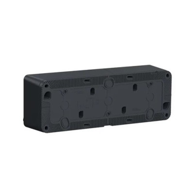 Schneider Mureva Styl - Triple Prise 2P+T horizontale précâblée saillie - IP55 - gris - Réf : MUR36037
