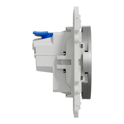 Schneider Odace - Prise de courant 2P+T Affleurante - Anthracite - connexion rapide - Réf : S540052