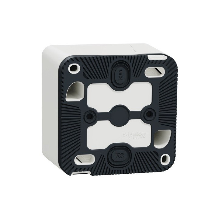 Schneider Mureva Styl - Prise de courant 2P+T complet saillie IP55 - connexion automatique blanc - Réf : MUR39030
