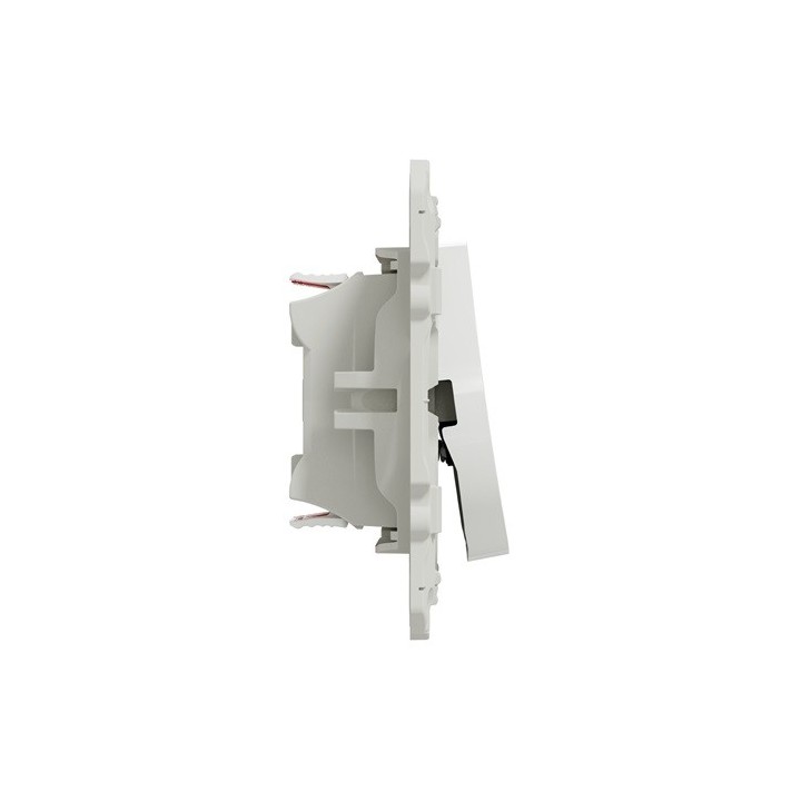Schneider Odace - Interrupteur Va et Vient + Bouton Poussoir - Blanc - Réf : S520285