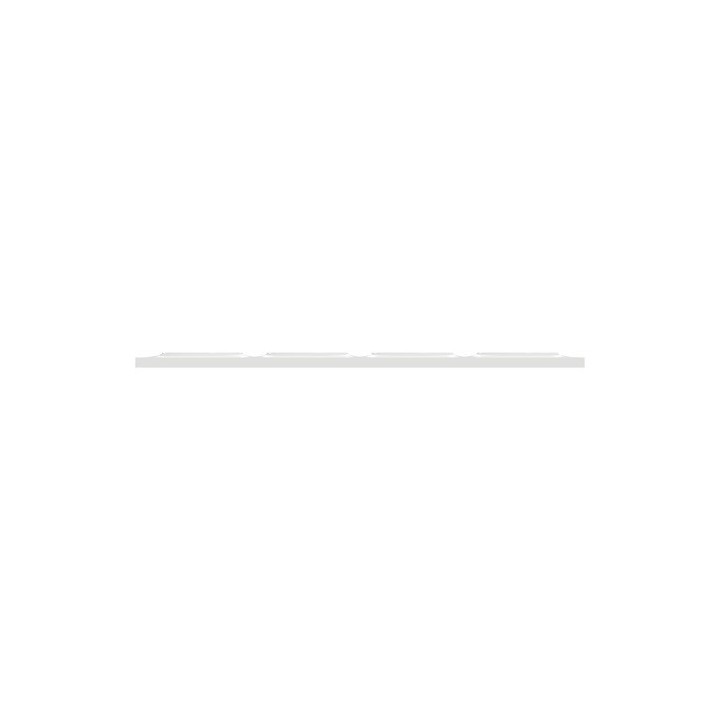 Schneider - Odace Styl - plaque - blanc - 4 postes horizontaux ou verticaux entraxe 71mm - Réf : S520708