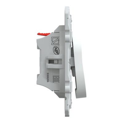 Schneider - Ovalis - bouton poussoir à fermeture - 10A    Blanc - Réf : S320206