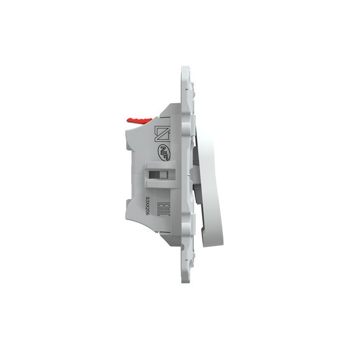 Schneider - Ovalis - bouton poussoir à fermeture - 10A    Blanc - Réf : S320206