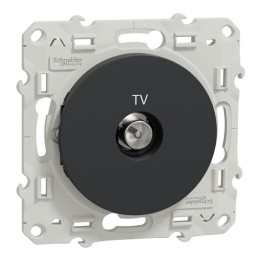 Schneider Odace - Prise TV - Anthracite - Réf : S540445