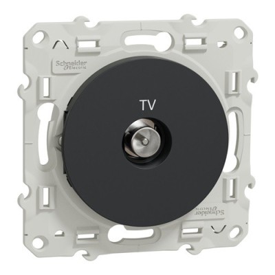 Schneider Odace - Prise TV - Anthracite - Réf : S540445