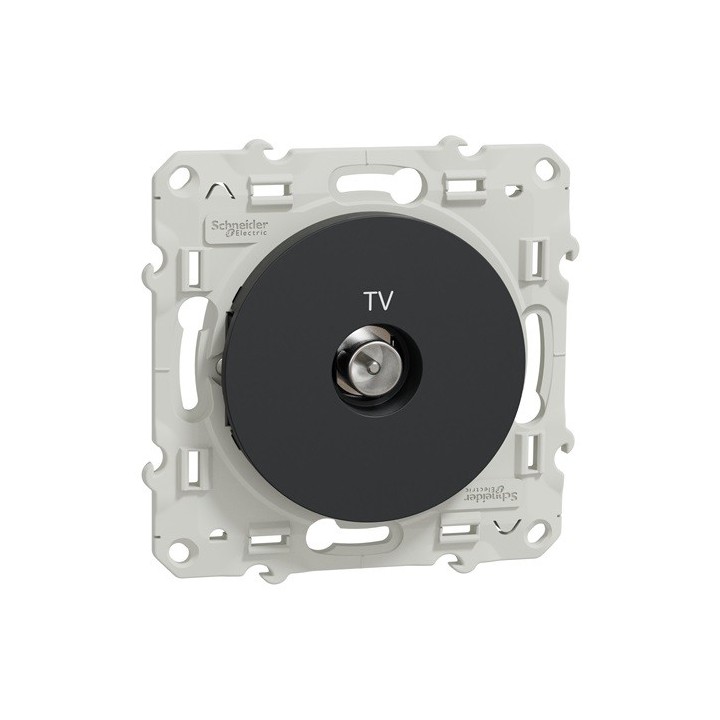 Schneider Odace - Prise TV - Anthracite - Réf : S540445