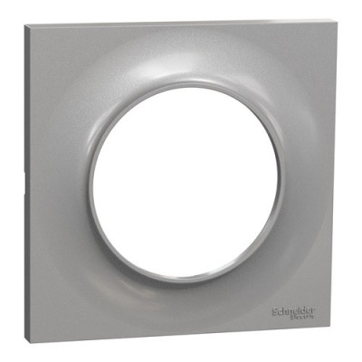 Schneider - Odace Styl - plaque Alu 1 poste - Réf : S520702E