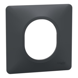 Schneider - Ovalis - Plaque de finition - 1 poste Anthracite - Réf : S340702