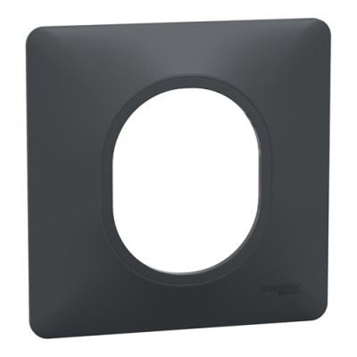 Schneider - Ovalis - Plaque de finition - 1 poste Anthracite - Réf : S340702
