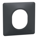 Schneider - Ovalis - Plaque de finition - 1 poste Anthracite - Réf : S340702