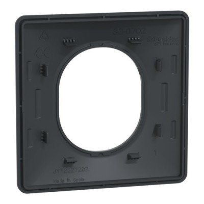 Schneider - Ovalis - Plaque de finition - 1 poste Anthracite - Réf : S340702
