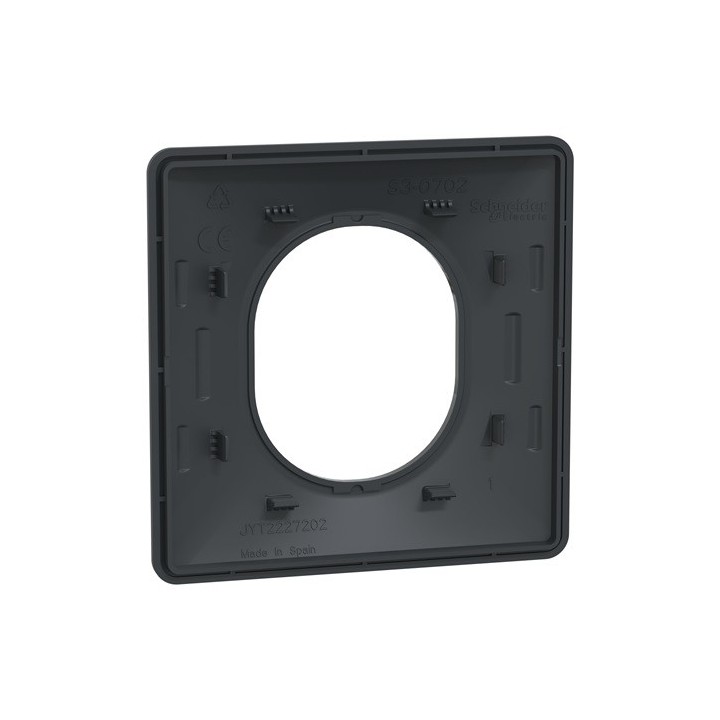 Schneider - Ovalis - Plaque de finition - 1 poste Anthracite - Réf : S340702
