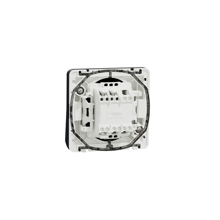 Schneider Mureva Styl - Va et vient composable IP55- connexion automatique gris - Réf : MUR37021