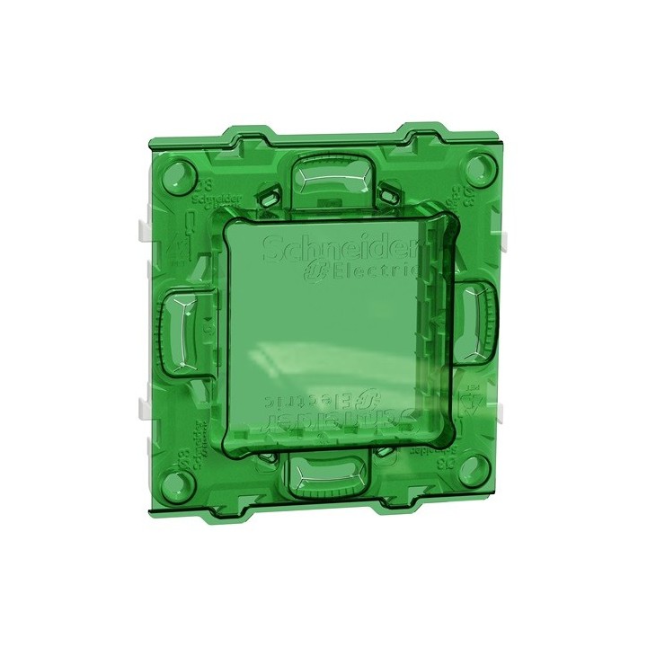 Schneider - Unica - support de fixation 2 mod + protection de chantier - plastique - Réf : NU7002PC
