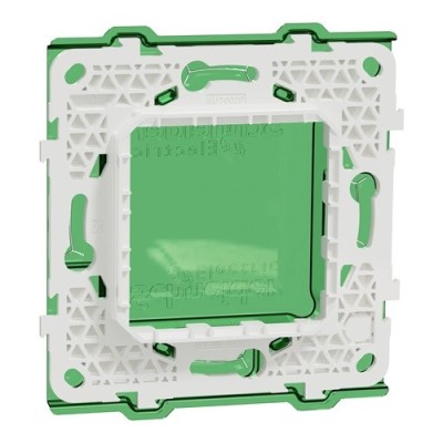 Schneider - Unica - support de fixation 2 mod + protection de chantier - plastique - Réf : NU7002PC
