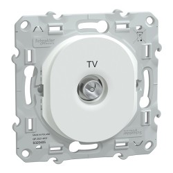 Schneider - Ovalis - prise TV simple - Blanc - Réf : S320405