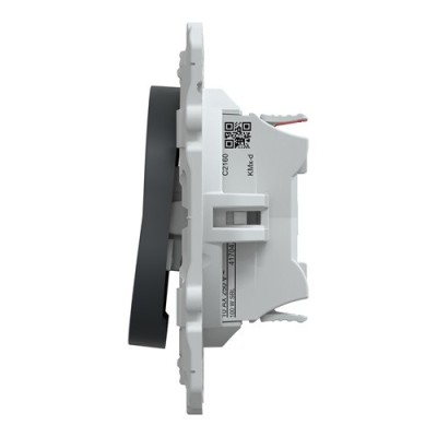 Schneider - Ovalis - interrupteur va et vient - 10AX - Anthracite - Réf : S340204