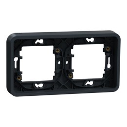 Schneider Mureva Styl - Cadre 2 postes horizontal encastré IP55 - Réf : MUR34101