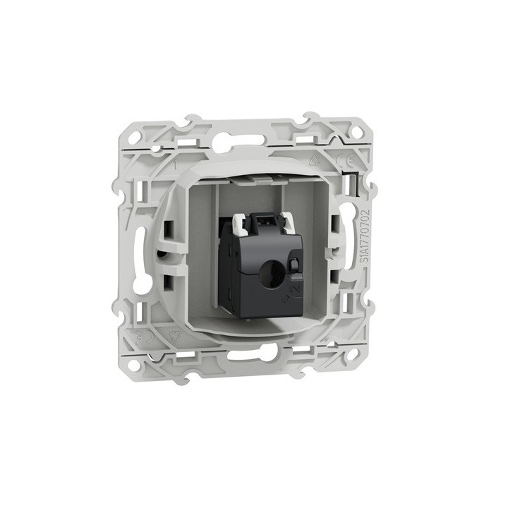 Schneider Odace - Prise RJ45 - Anthracite - Grade 3 (Multimédia) Cat. 6 Stp - Réf : S540476