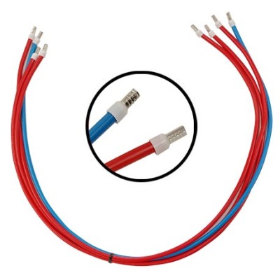 Lot de 4 cordons de liaison disjoncteur abonné/tableau - Tetra - 3 phases/1 neutre - section 16 mm² - long: 1m - Réf : VRHTRI-5
