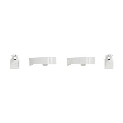 Schneider Odace - 2 demi enjoliveur Blanc livré avec 2 LED bleu 0,15 mA connexion par câble - Réf : S520298