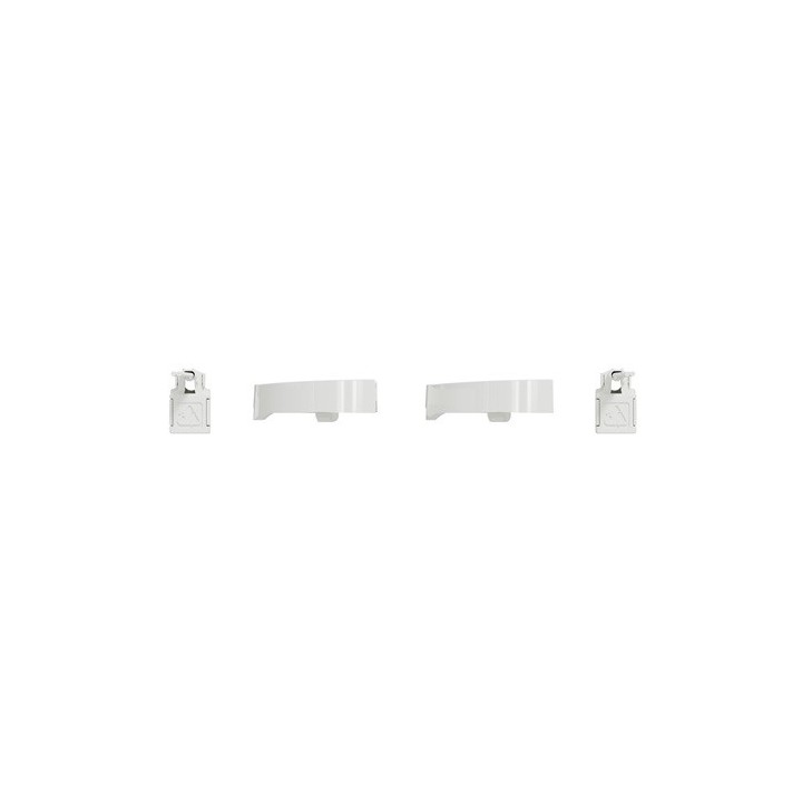 Schneider Odace - 2 demi enjoliveur Blanc livré avec 2 LED bleu 0,15 mA connexion par câble - Réf : S520298