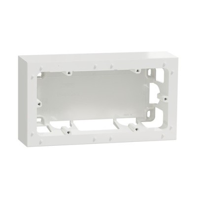 Schneider - Odace Styl - boîte pour montage en saillie - blanc - 2 postes entraxe 71mm - Réf : S520764