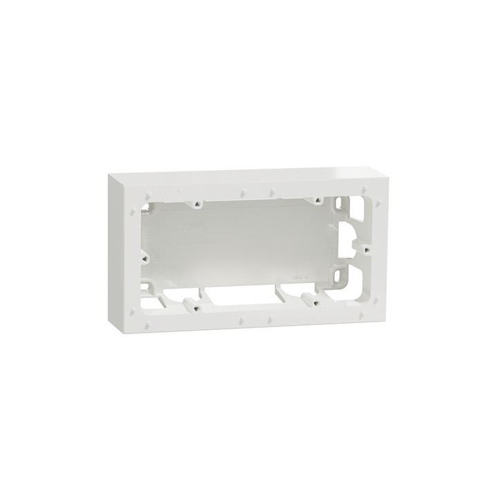 Schneider - Odace Styl - boîte pour montage en saillie - blanc - 2 postes entraxe 71mm - Réf : S520764