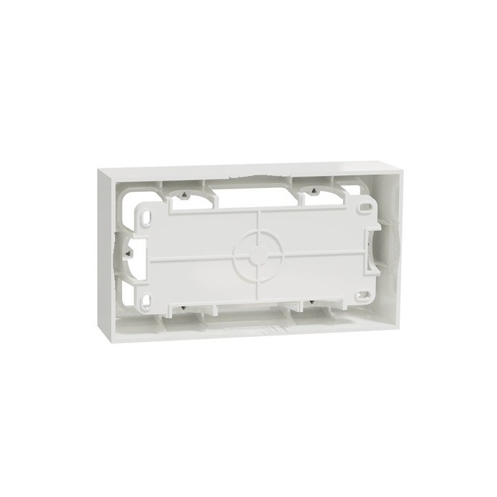 Schneider - Odace Styl - boîte pour montage en saillie - blanc - 2 postes entraxe 71mm - Réf : S520764