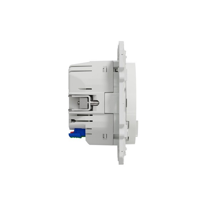 Schneider - Wiser Odace - Prise 2P+T connectée - 16A  - zigbee - Blanc - Réf : S520559