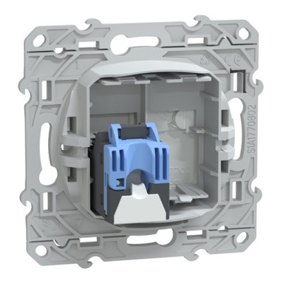 Schneider - Ovalis - prise RJ45 - cat6a - grade 3 (multimédia +) (longue distance) - Blanc - Réf : S320477