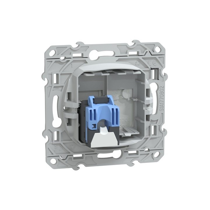 Schneider - Ovalis - prise RJ45 - cat6a - grade 3 (multimédia +) (longue distance) - Blanc - Réf : S320477