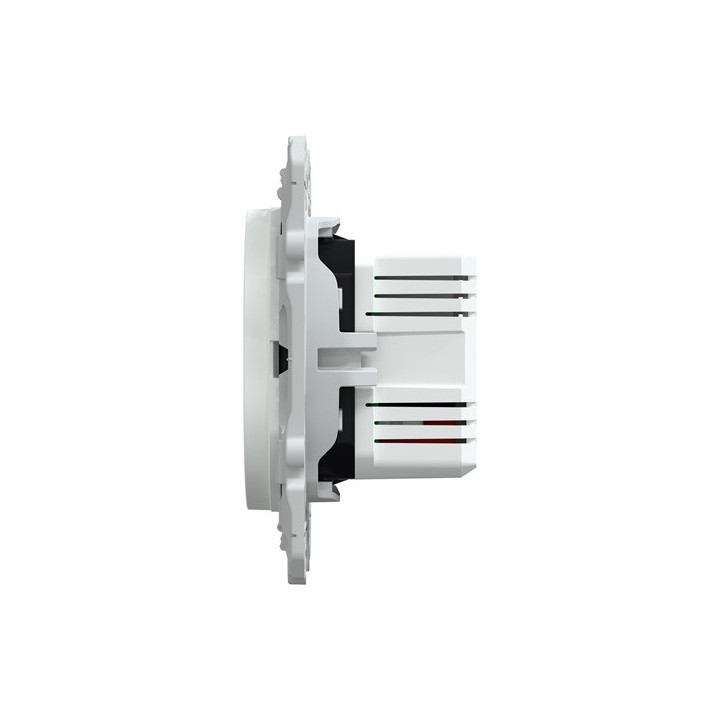 Schneider - Ovalis - double chargeur USB A+A 10,5W - Blanc - Réf : S320407