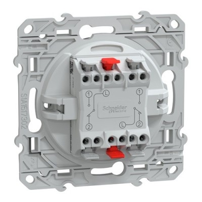 Schneider - Ovalis - double va et vient - 10AX - Anthracite - Réf : S340214